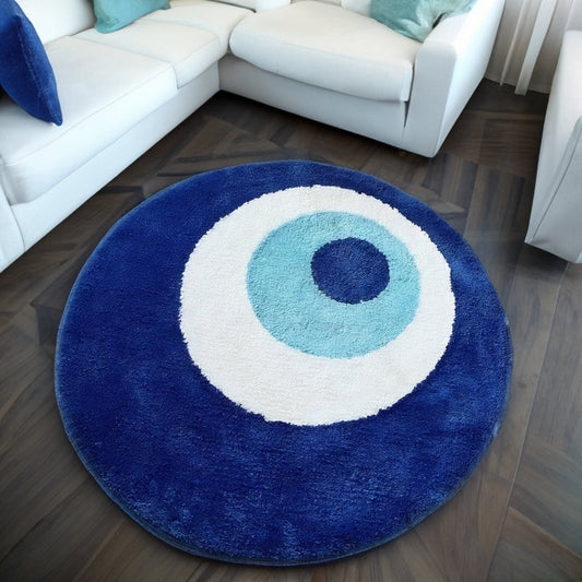 Azul Evil Eye Plush Rug