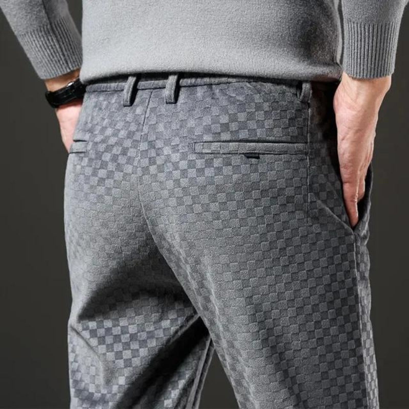 Corduroy Check Trousers