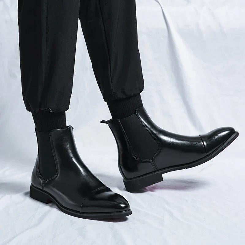 Ruzzo™ | Leather Chelsea Boots