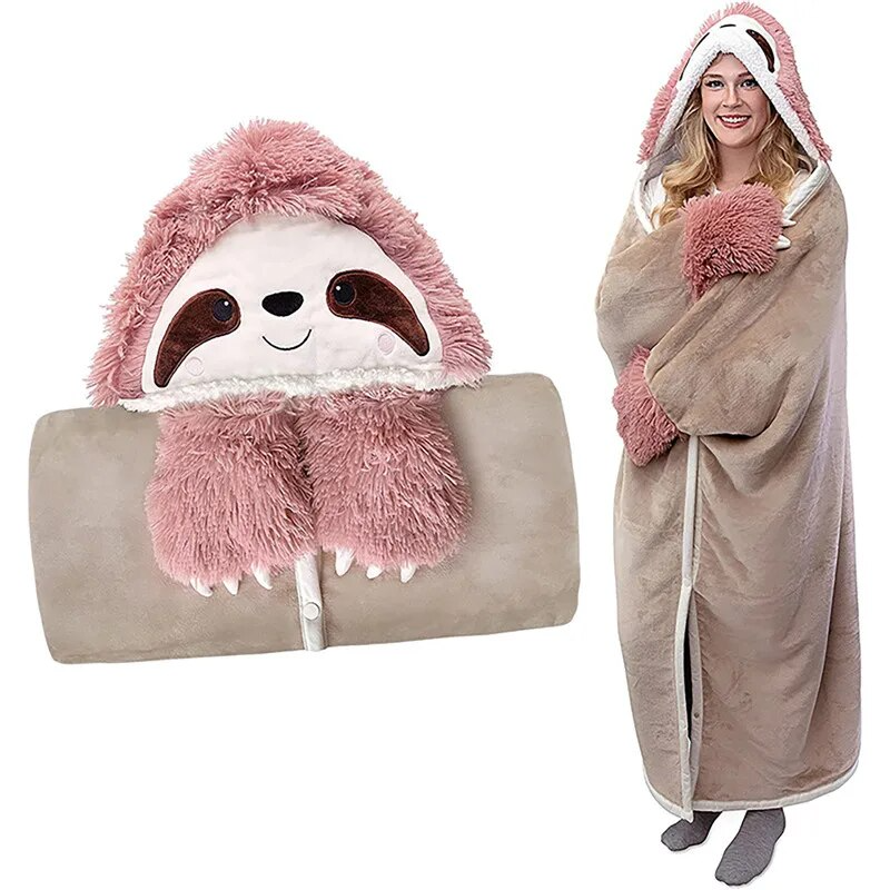 CozyCompanion Sherpa Hoodie Blanket