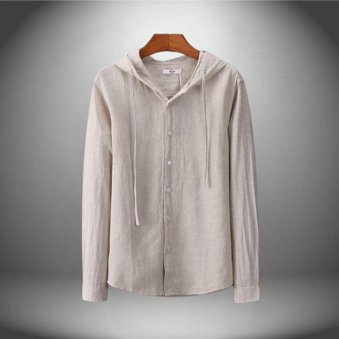 Aiden™ | Linen Hooded Shirt