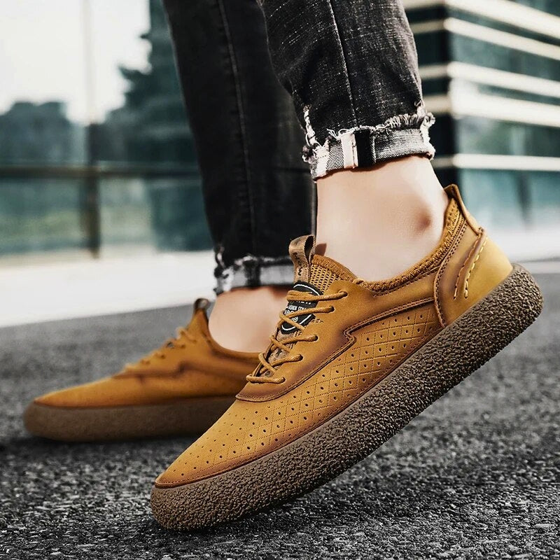 RockSole Genuine Leather Sneakers