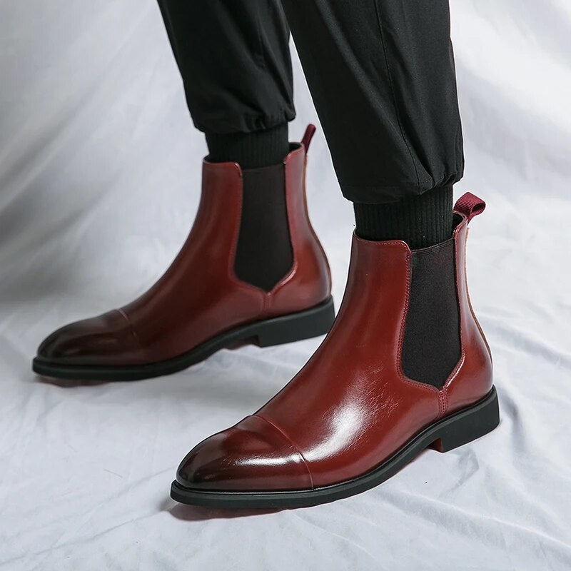 Ruzzo™ | Leather Chelsea Boots