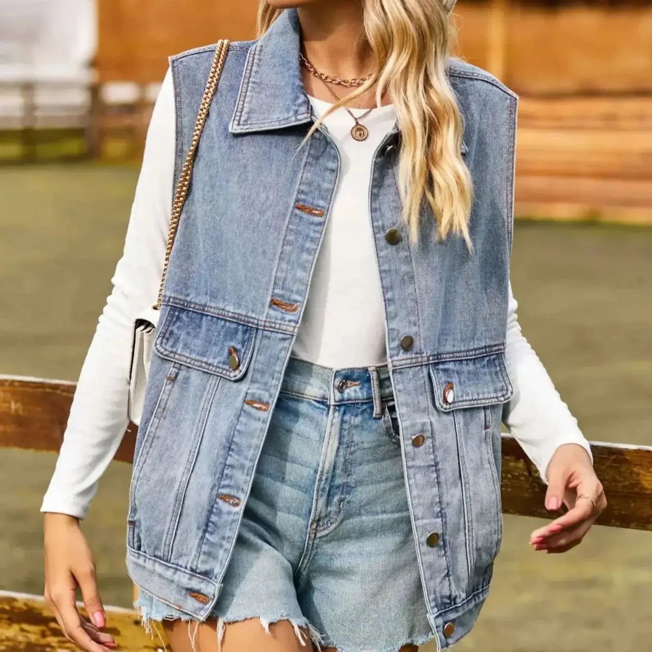 Chloe™ | Denim Vest