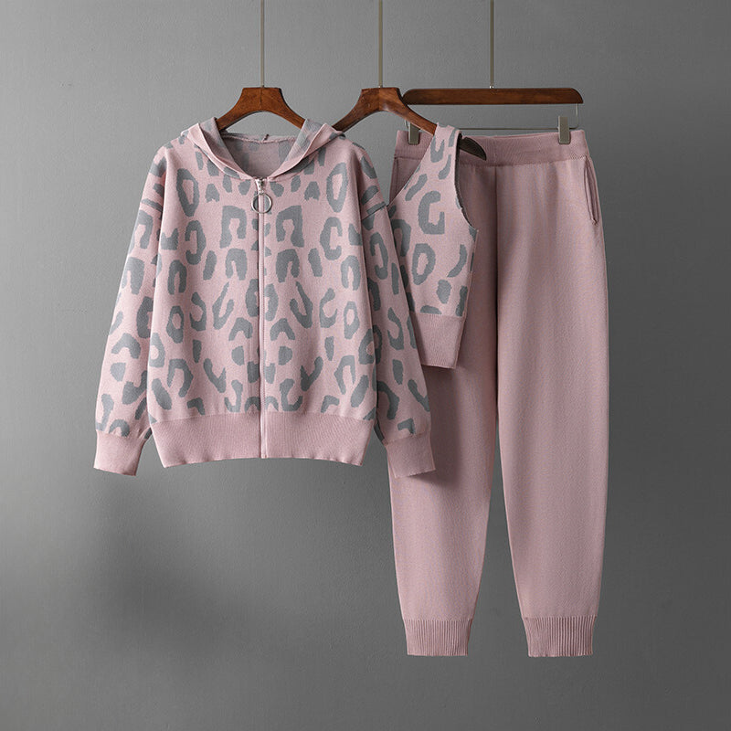 Hailey™ | Classic Leopard Print Knit Set