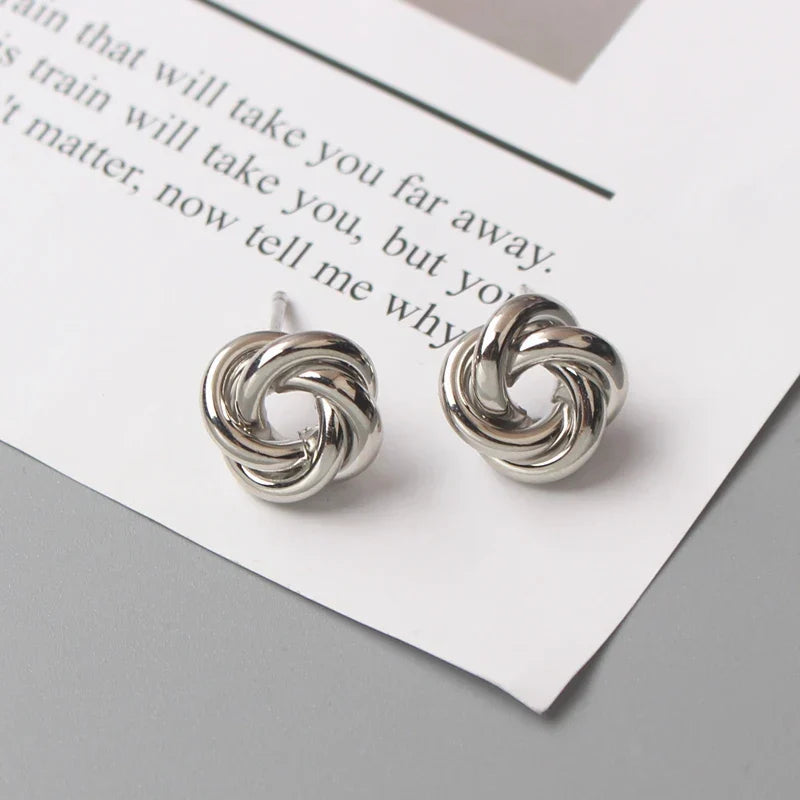 Isla Metal Knot Earrings