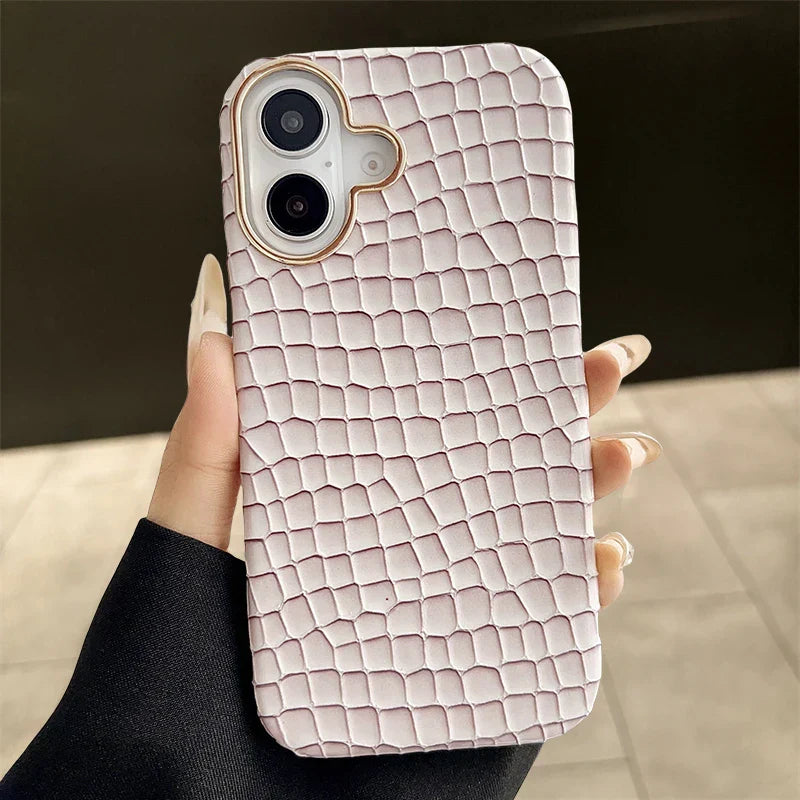 Exquisite Crocodile Leather Textured iPhone Case