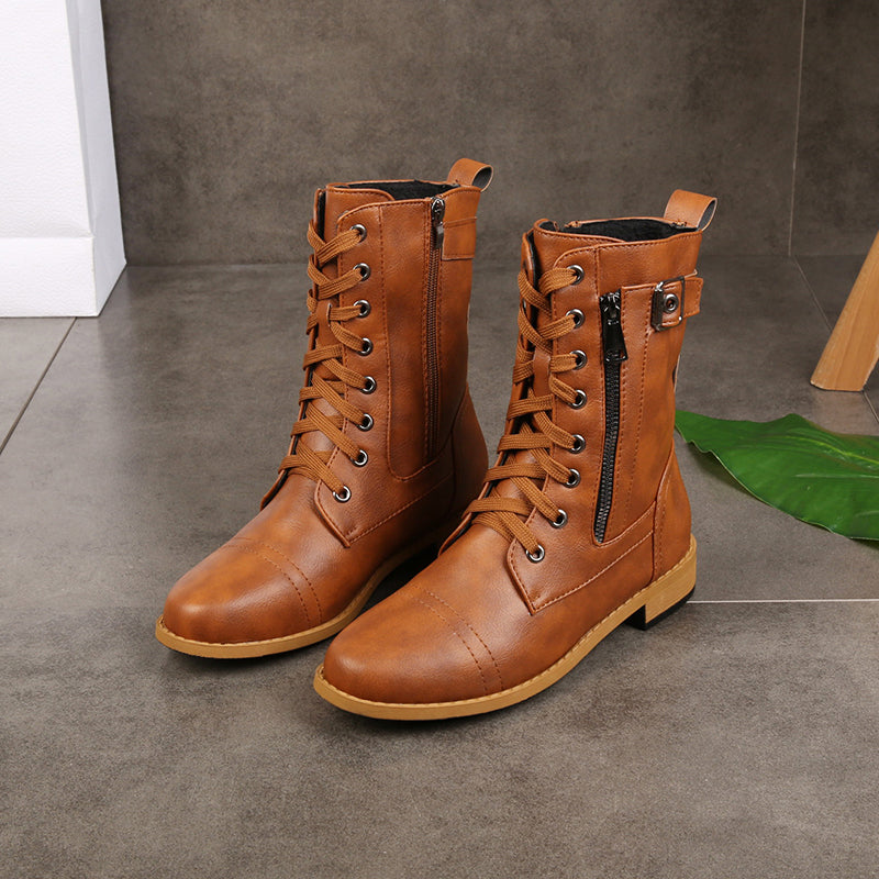 Athena™ | Leather Zip Boots