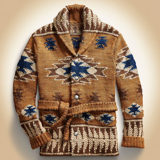 Rizzo Jacquard Wool Cardigan