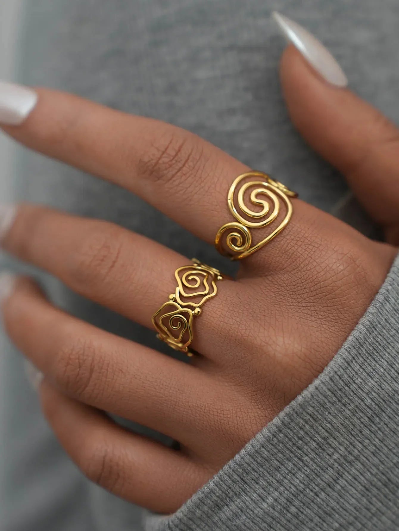 Nora Spiral Open Ring