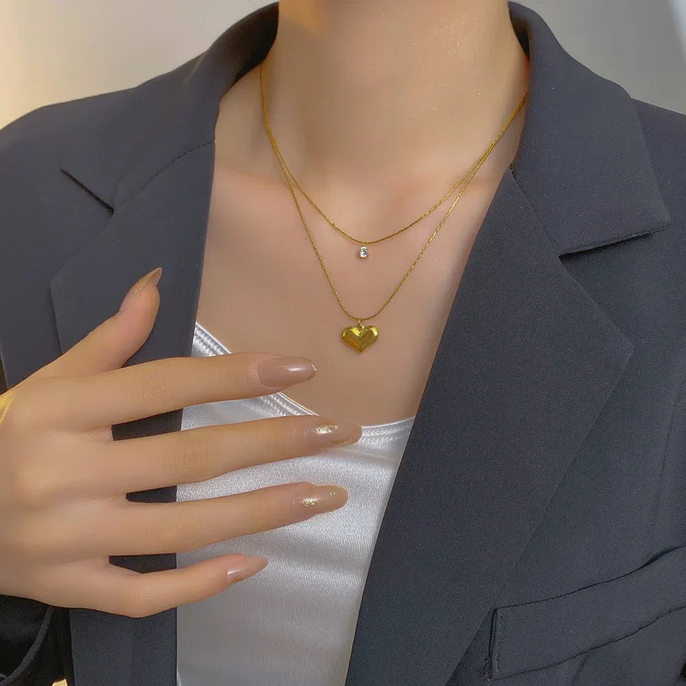 Amara Gold Heart Necklace