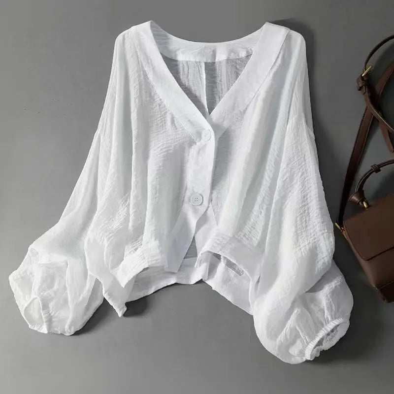 Livia Sheer Batwing Blouse