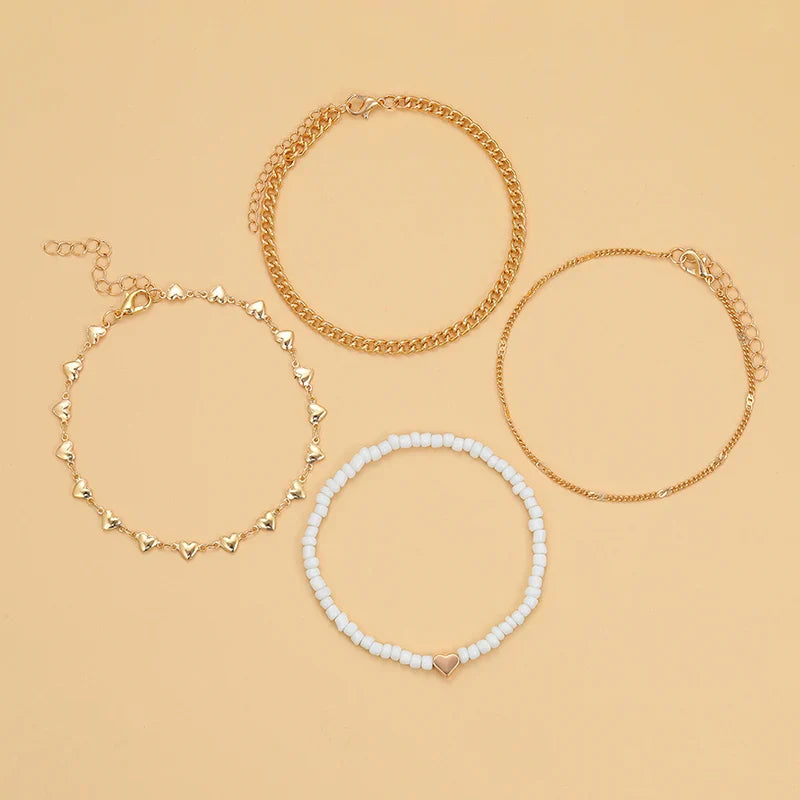 Melodie Boho Heart Anklet