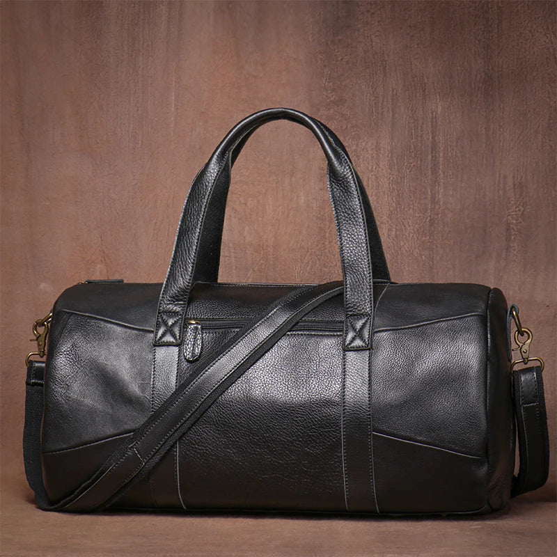 Vintage Leather Duffel Bag