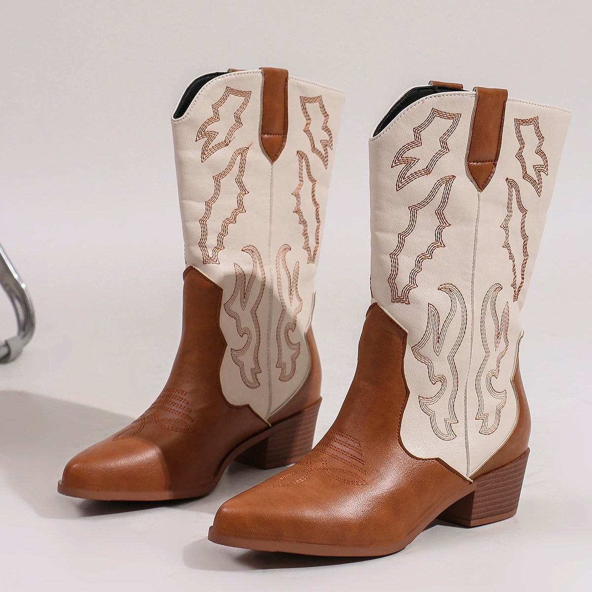 Maria™ | Embroidered Leather Boots