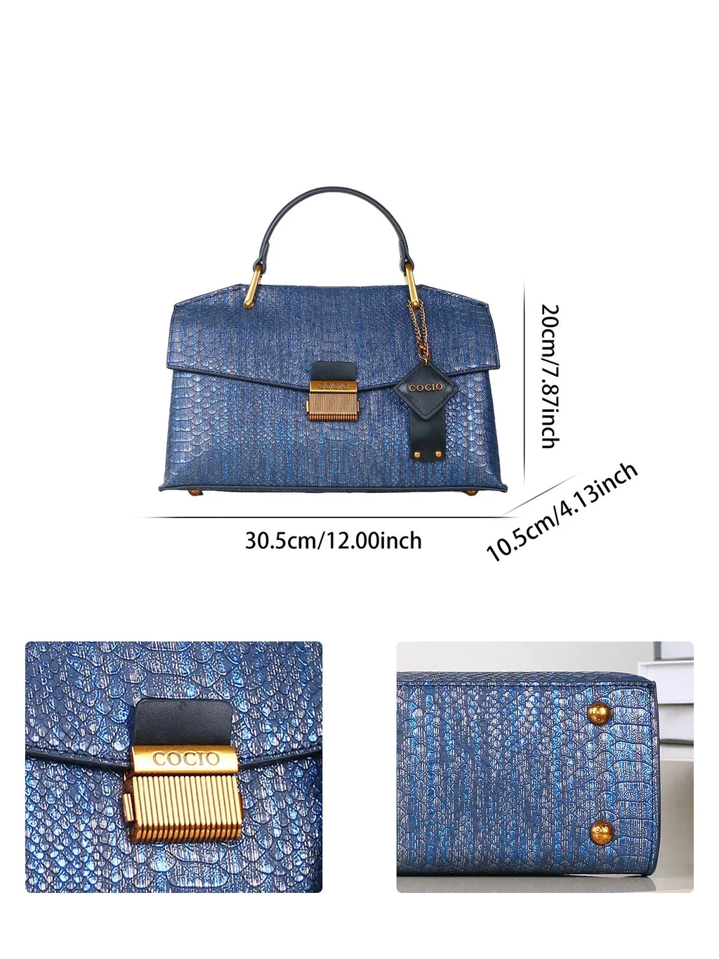 Emma™ | Snake-Textured Handbag