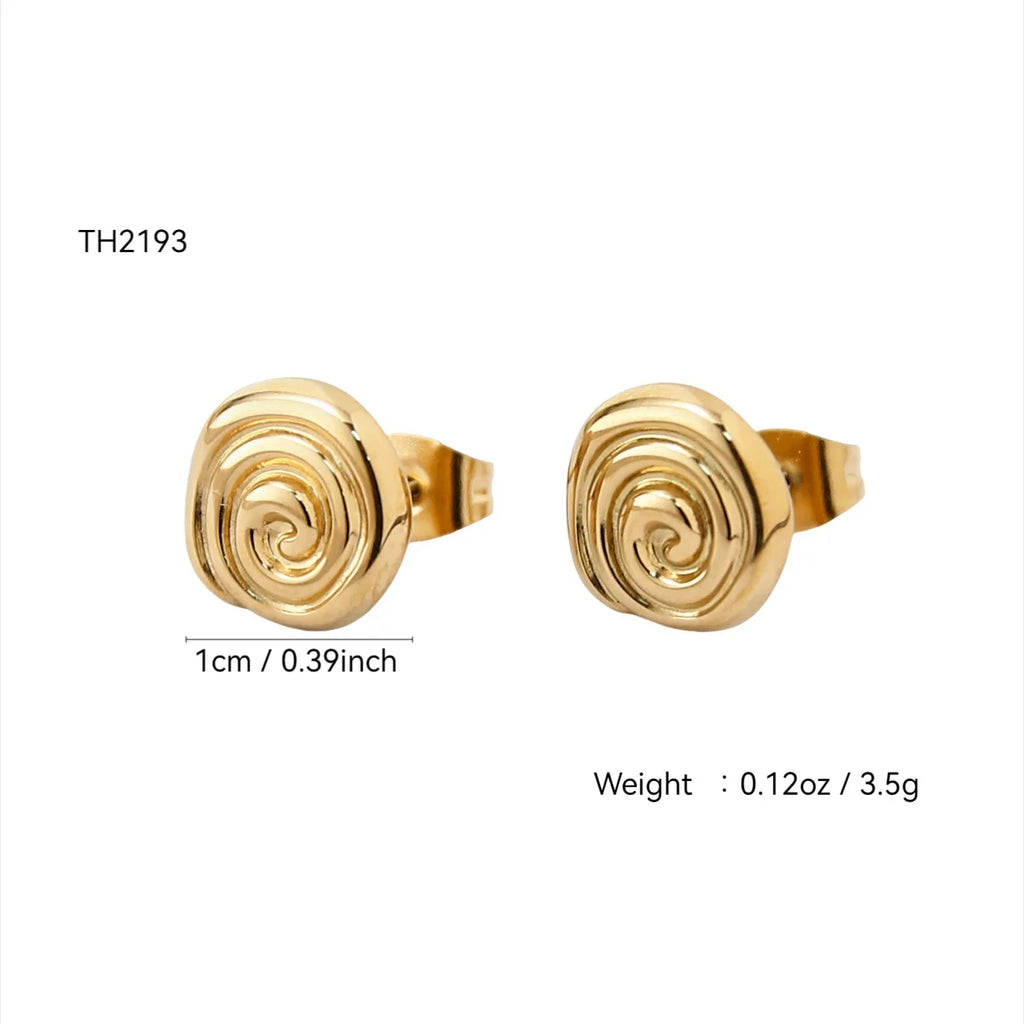 Maeve Spiral Disc Earrings