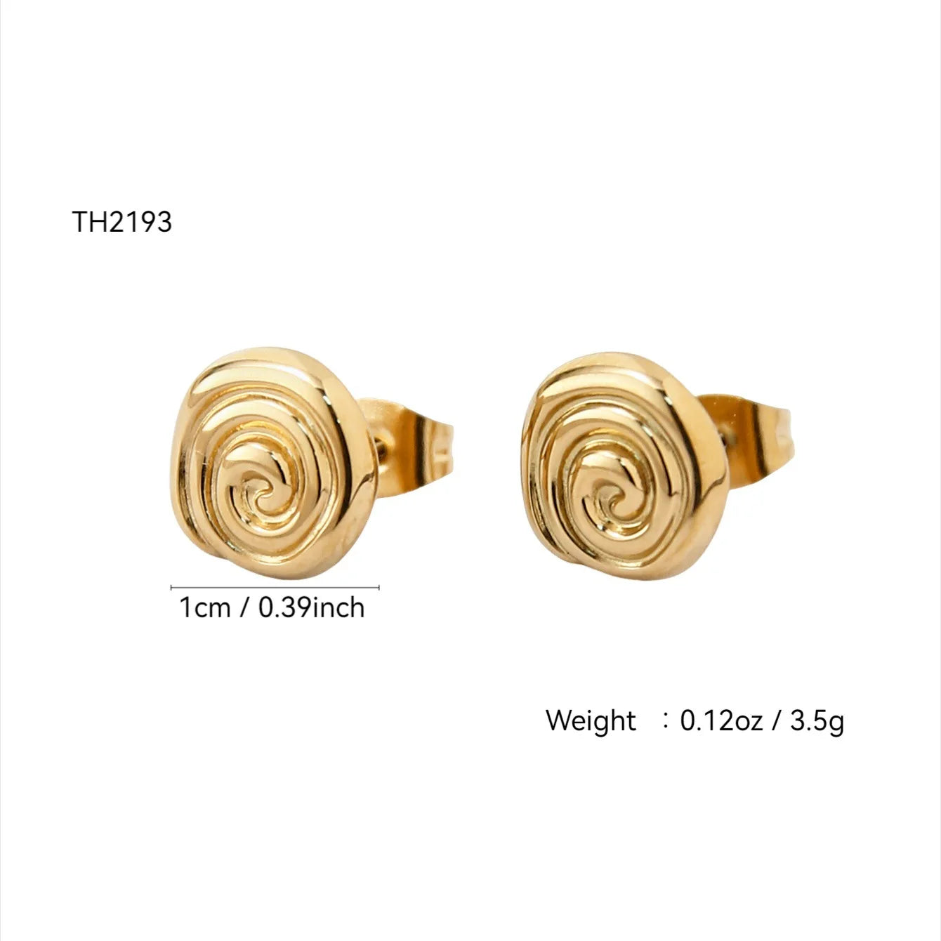 Maeve Spiral Disc Earrings