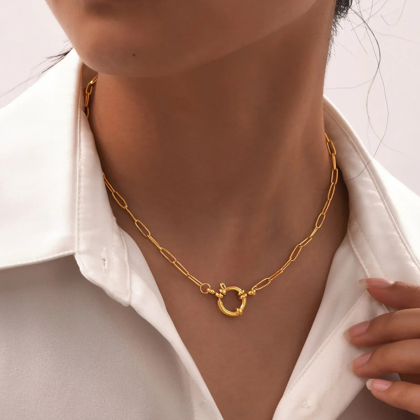 Celine Gold Paperclip Set