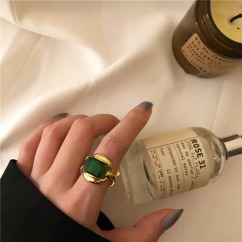 Livia Green Stone Ring