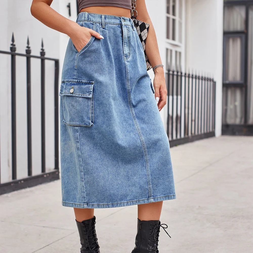 Evelyn™ | Premium Denim Skirt