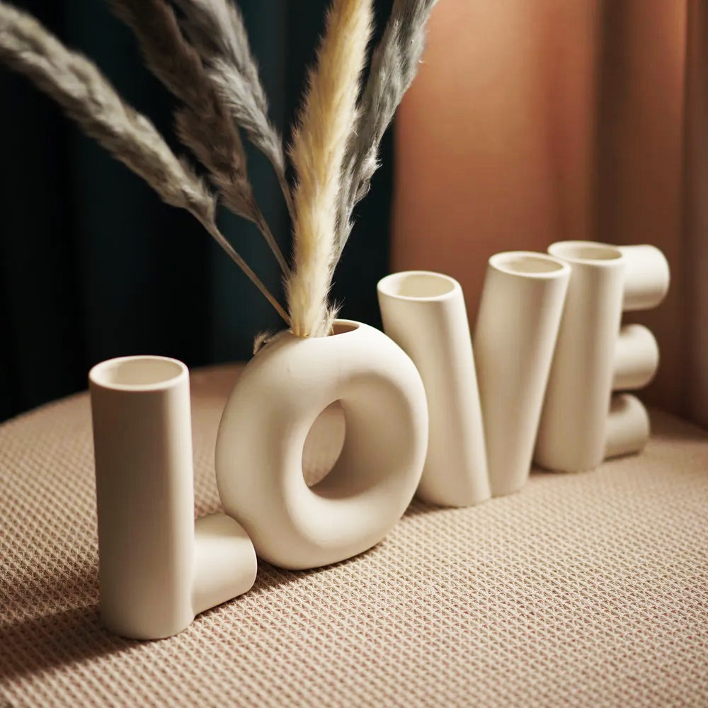 L-O-V-E Ceramic Vase
