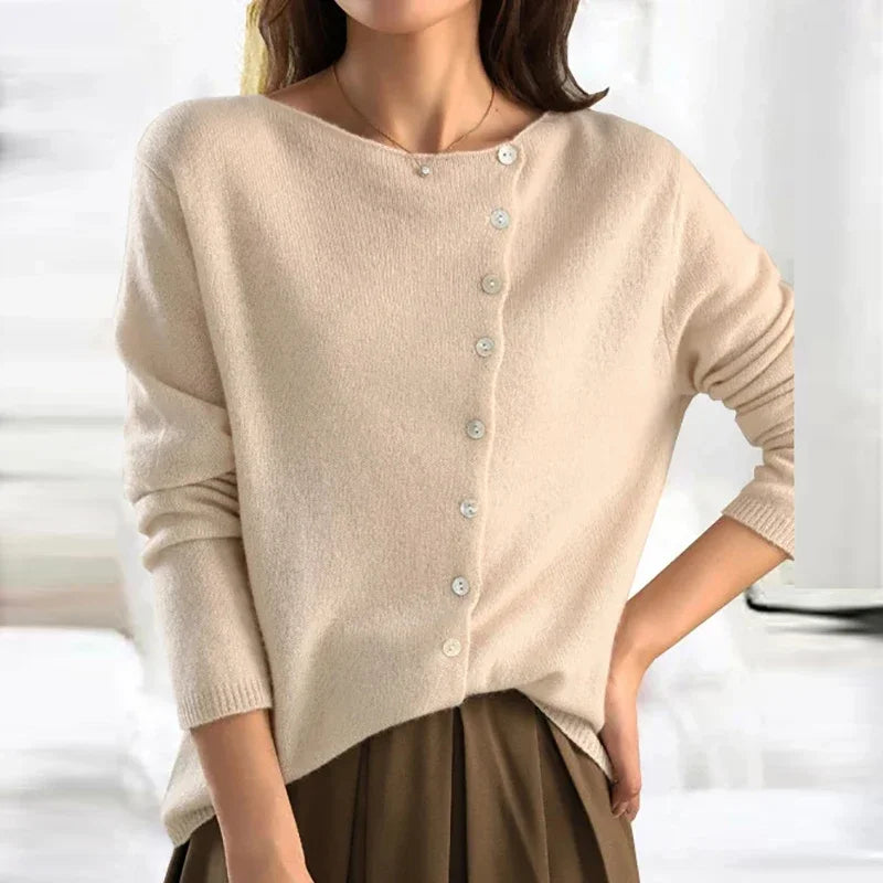 Isla™ | Button-Detail Knitted Cardigan