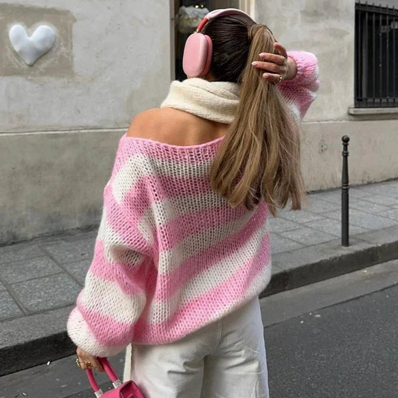 Belluno Striped Knit Sweater