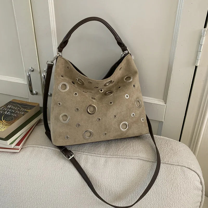 Rafaela Suede Shoulder Bag