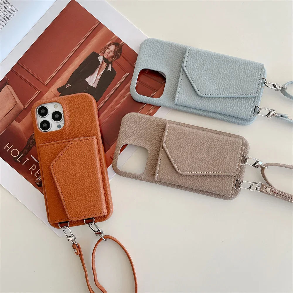 Leather Crossbody iPhone Case