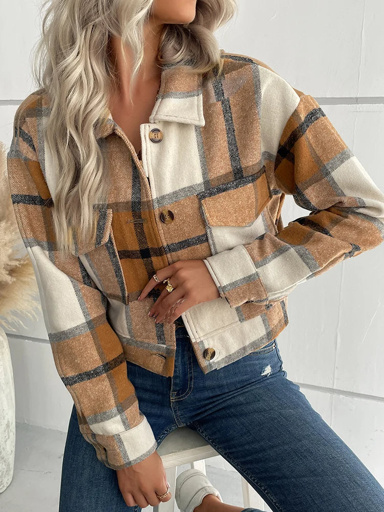 Modern Plaid Shirt Jacket