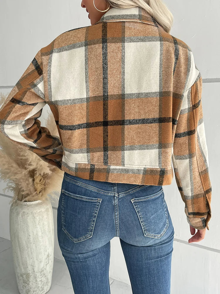 Modern Plaid Shirt Jacket