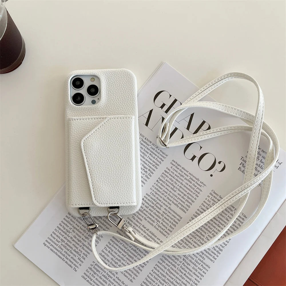 Leather Crossbody iPhone Case