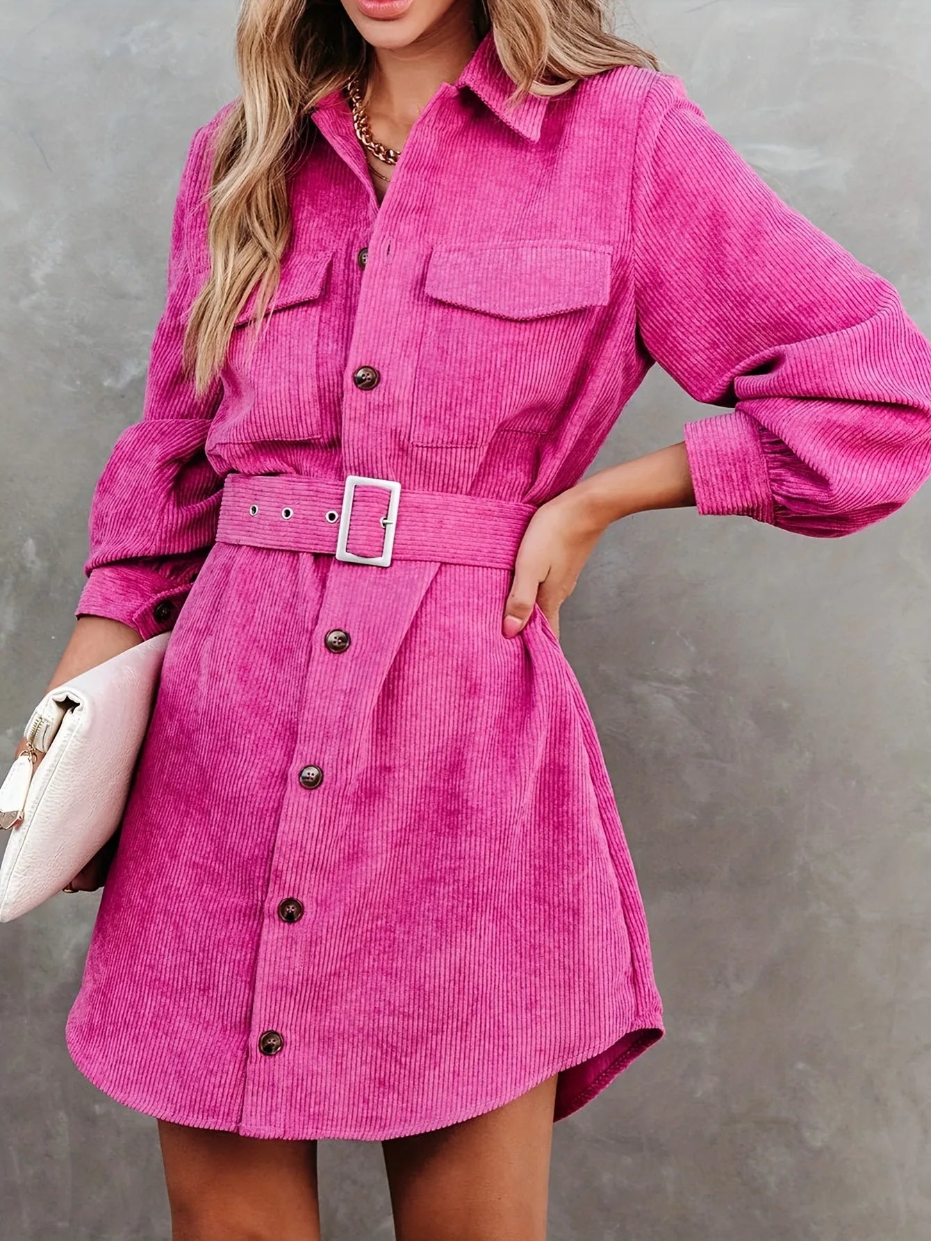 Corduroy Shirt Dress