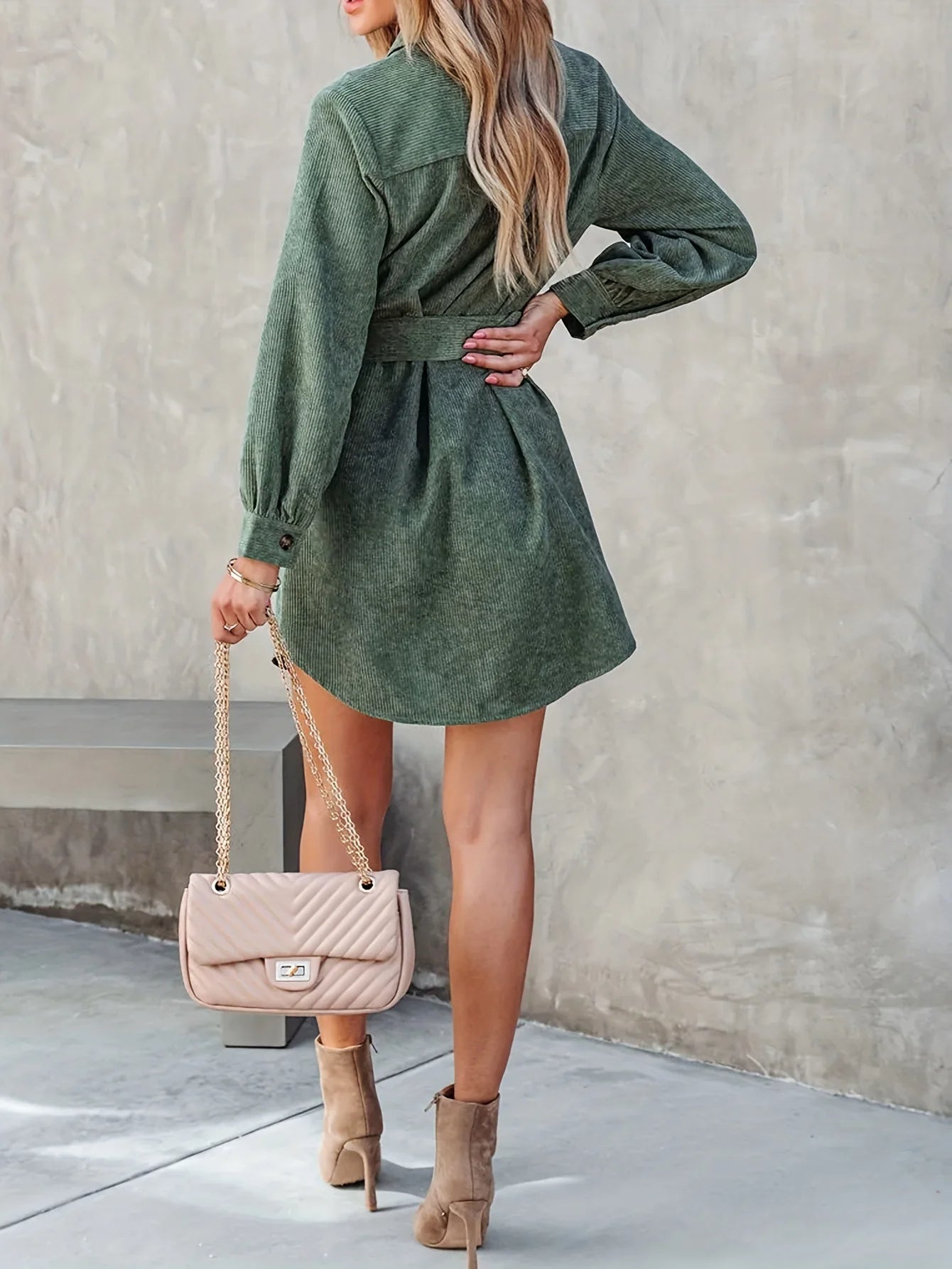 Corduroy Shirt Dress