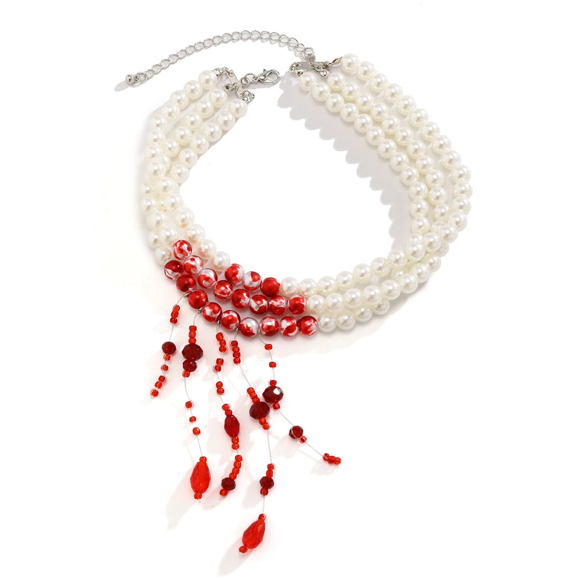 Pearl Blood Halloween Necklace