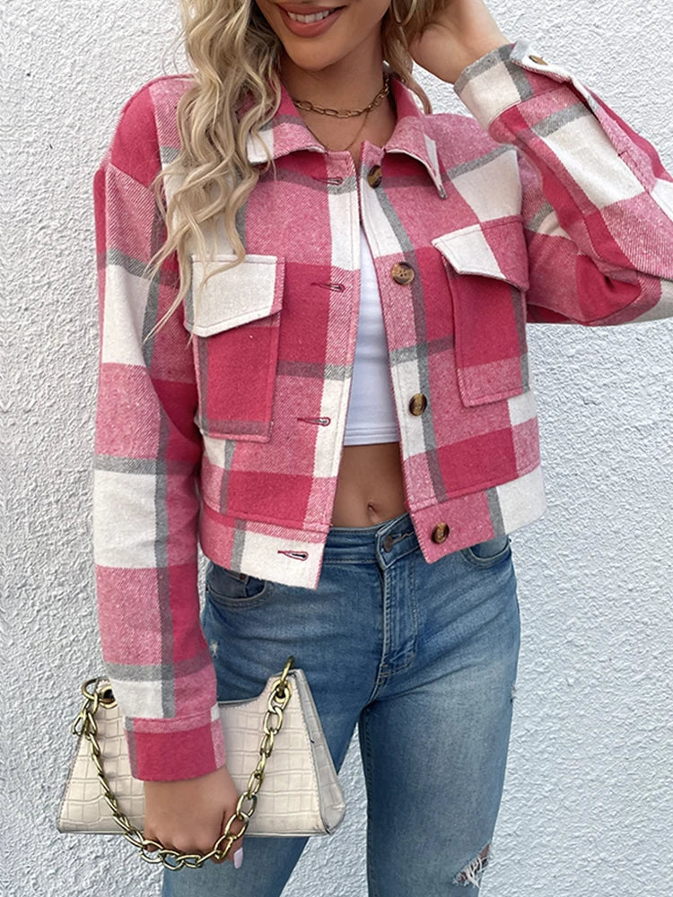 Modern Plaid Shirt Jacket